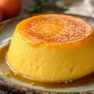 Pudim de queijo de casa