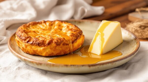 Queijo de terra com panado com mel de cana