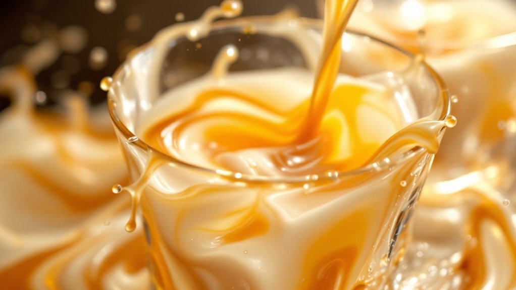 experiências de licor cremoso e decadente