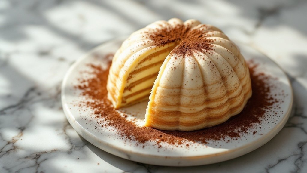 obra-prima em forma de cúpula feita de ricotta