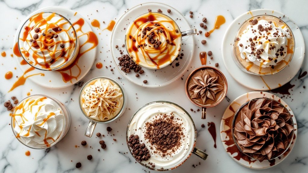 bebidas doces que se assemelham a sobremesas