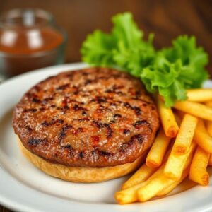 Hamburguer no prato